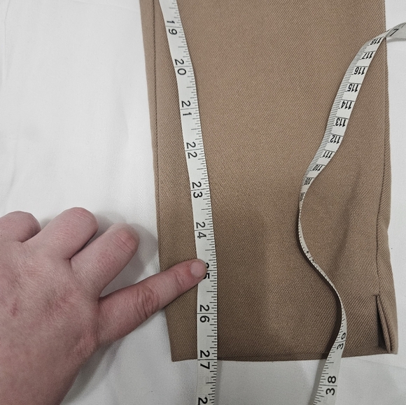 Womens High Rise Tan Zara Pants With Elastic! - Picture 8 of 8
